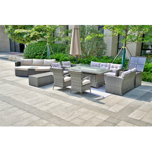 MODA FURNISHINGS 11 - Person Outdoor Seating Group with Cushions