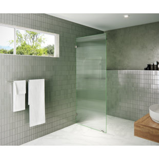 GLASS WAREHOUSE Gaia 30 in. x 78 in. Frameless Fluted Single Fixed Shower Panel