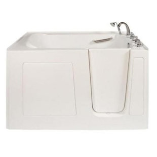 AVORA BATH 60'' x 60'' Walk-in Air Fiberglass Bathtub with Faucet