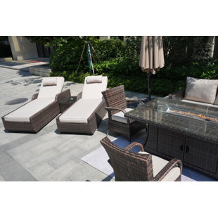 DIRECT WICKER Shyann Wicker/Rattan 10 - Person Seating Group With Cushions