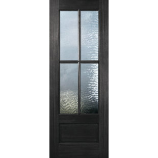 KNOCKETY Stained Mahogany Slab Front Entry Door