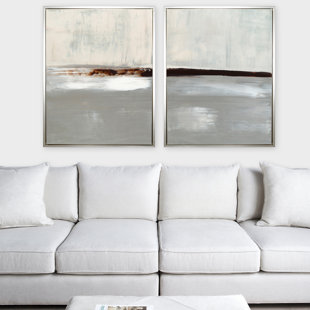 BENSON-COBB STUDIOS "Landscape No. 1" by Carol Benson-Cobb Set of Two Vertical Framed Canvas Gicleés