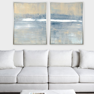 BENSON-COBB STUDIOS "The Passing" by Carol Benson-Cobb - Set of Two Horizontal Framed Canvas Gicleés Painting