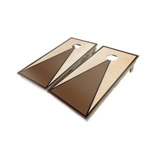 WEST GEORGIA CORNHOLE Dual Stained Triangle Cornhole Board with Toss Bags Set