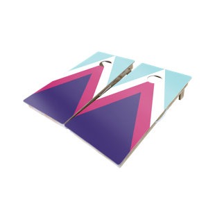 WEST GEORGIA CORNHOLE Triple Triangle Cornhole Board with Toss Bags Set