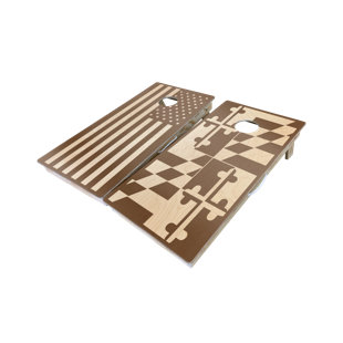 WEST GEORGIA CORNHOLE USA and UK Flag Cornhole Set