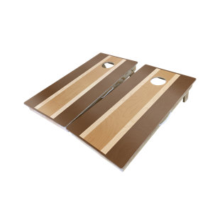 WEST GEORGIA CORNHOLE 2' x 4' Tri Stripes Solid Wood Cornhole Board