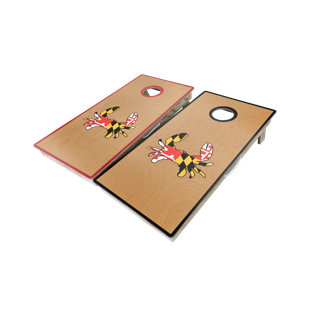 WEST GEORGIA CORNHOLE Maryland Crab Cornhole Board Set with Matching Toss Bags
