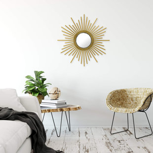 CANORA GREY Amyree Sunburst Metal Wall Mirror