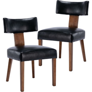 LOON PEAK® Cody-Paul Faux Leather Upholstered Side Chair (Set of 2)