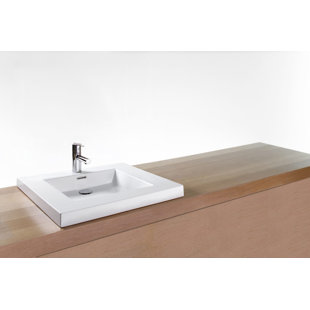 WETSTYLE 24" Cube Collection Single Bathroom Sink, White