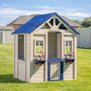 SPORTSPOWER Sunny 3' x 3' Indoor/Outdoor Use Solid Wood Playhouse (Wayfair Exclusive)