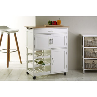 BRAMBLY COTTAGE Fenn Solid Wood Top Kitchen Cart