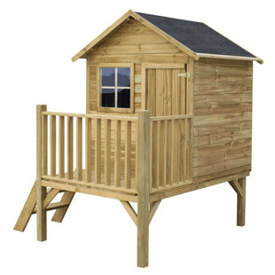 Baeza Freeport Park 168.6cm W x 178cm D Indoor / Outdoor Solid Wood Playhouse