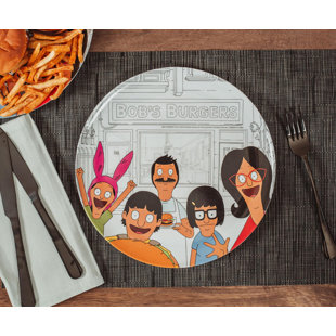 SILVER BUFFALO Bob''s Burgers Belcher Family 10-Inch Melamine Dinner Plates | Set Of 4 (Set of 4)