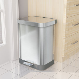 GLAD™ 13 Gallons Steel Step On Trash Can