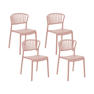 ISABELLINE Dean Stacking Patio Dining Dining Chair with Cushion (Set of 4)