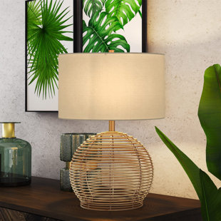 BAY ISLE HOME™ Edgware Wicker/Rattan Table Lamp