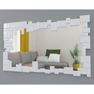 DEKOARTE Rectangle Wood Wall Mirror