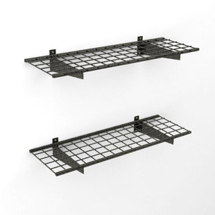 HyLoft Steel Wall Garage Storage Shelves, Pack of 2-Shelves (Set of 2)