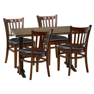 RESTAURANT FURNITURE BY BARN FURNITURE 4 - Person Poplar Solid Wood Dining Set