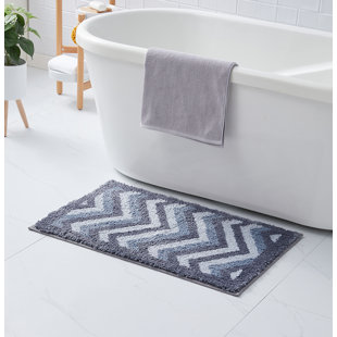 Clara Clark Ultra Soft Non-Slip Shaggy Chevron Bath Mat