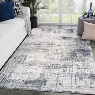 17 STORIES Kailianna Abstract Blue/Gray/White Area Rug