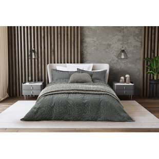 NALU NICOLE SCHERZINGER Makia Oxford Pillowcase Charcoal