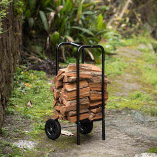 GARDENISED 17.5'' W Metal Log Rack