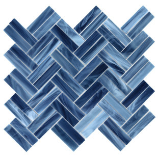 IVY HILL TILE Rococo 1" x 3" Glass Mosaic Wall Tile