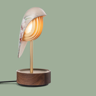 DAQI CONCEPT Chirp Farmhouse / Country Digital Electric Tabletop Clock with Alarm in Gray/Pink