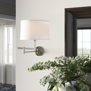 LARK MANOR™ Adelya Steel Plug-in Swing Arm Sconce