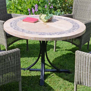 DAKOTA FIELDS VERMONT Garden Stone Mosaic Table
