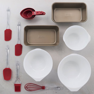 GLAD™ Glad 14 Piece Non-Stick Sweet Bread Kit in Red and White