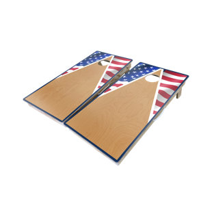 WEST GEORGIA CORNHOLE American Flag Half Triangle 10 Piece Cornhole Set