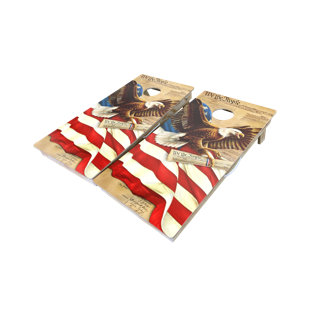 WEST GEORGIA CORNHOLE Declaration of Independence and Eagle 10 Piece Cornhole Set
