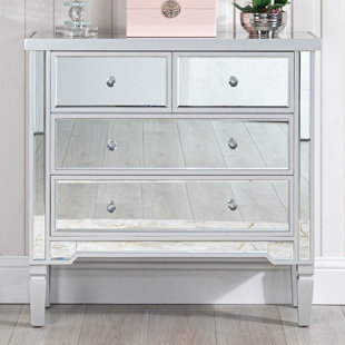 CANORA GREY Chest of Drawers for Bedroom Living Room Furniture, 85 Cm 4 Drawers Bedside Storage Cabinet Table