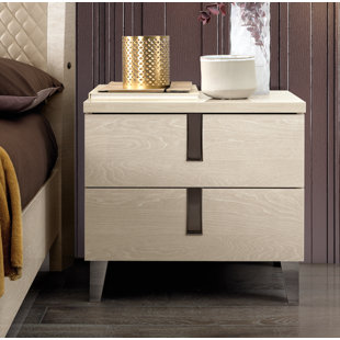 CANORA GREY Staley 2 Drawer Bedside Table