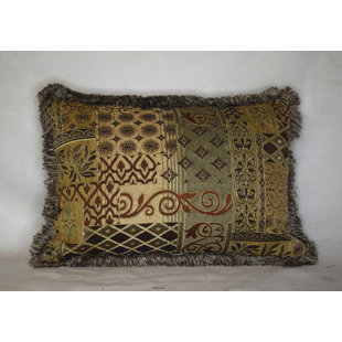 JUST THE RIGHT PILLOW Fringed Chenille Reversible Throw Pillow