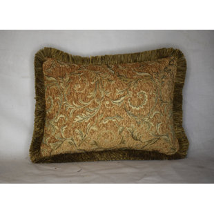 JUST THE RIGHT PILLOW Fringed Chenille Reversible Throw Pillow