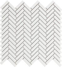 LA MAISON EN PIERRE Mirage Herringbone 1.5" x 2" Micro-beveled Porcelain Mosaic Wall & Floor Tile