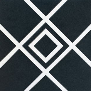 ROCA TILES Casablanca Squares 8" x 8" Flat Gres Stoneware Patterned Wall & Floor Tile