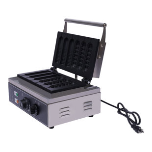 DALELEE 1500W Electric 6pcs Hot Dog Maker Machine Waffle Baker