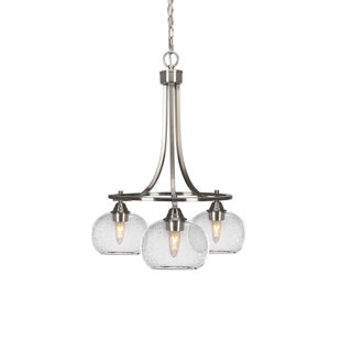 TOLTEC LIGHTING Paramount 3 - Light Dimmable Wagon Wheel Chandelier