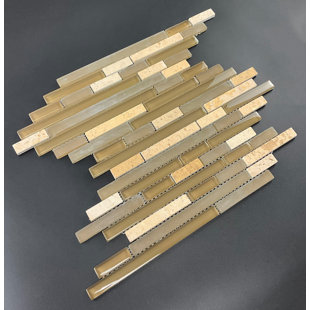 ES STONE Glass and Marble Linear Mosaic Tile