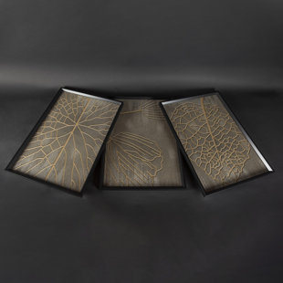 DEKOARTE Circular - 3 Piece Single Picture Frame Print Set on Wood