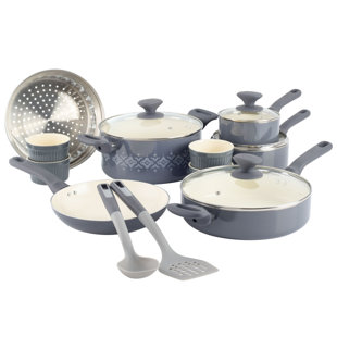 Spice by Tia Mowry 16 Pieces Aluminum Non Stick Cookware Set