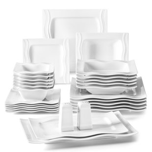 WROUGHT STUDIO™ Caua 28 Piece Porcelain China Dinnerware Set - Service for 6