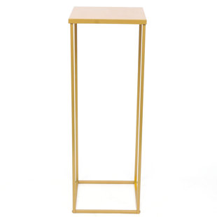 YAOTOWN 27.5 Inch Gold Wedding Flower Stand Detachable Tall Column And Pillars Iron Rectangular Flower Stand