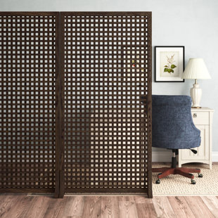 PORPORA 36'' W x 72'' H Solid Wood Single Panel Room Divider